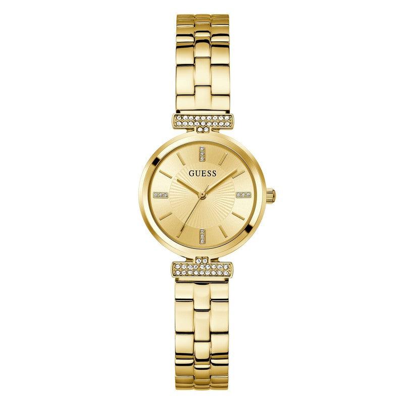 Guess Array Champagne Dial Analogue Watch