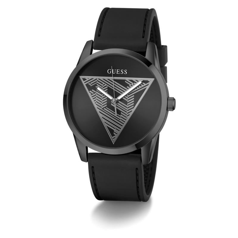 GUESS 時計 ブラック Guess Black Analog Watch with Triangle Dial
