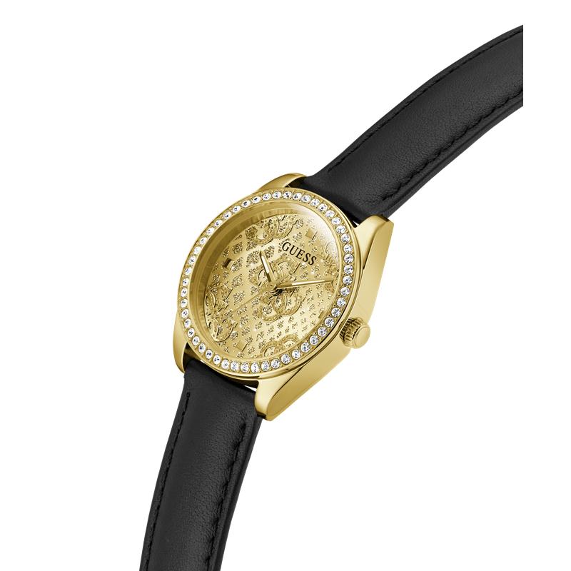 Guess Black Gold Tone Analog Watch