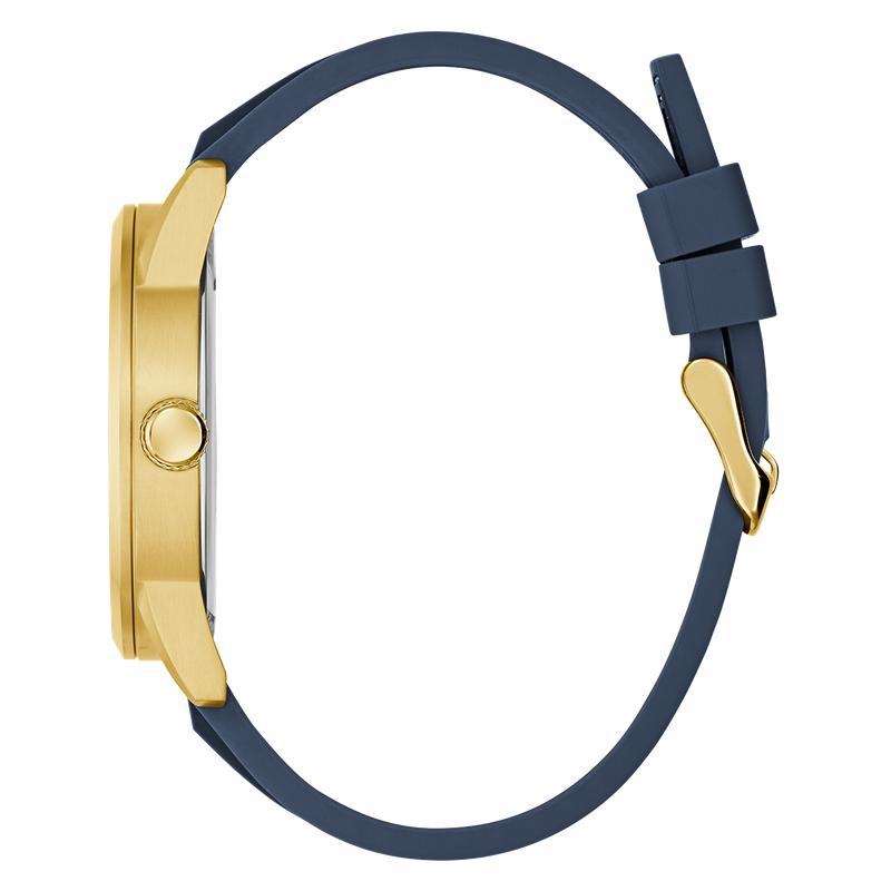 Guess Blue Gold-Tone Multi-Function Sport Watch