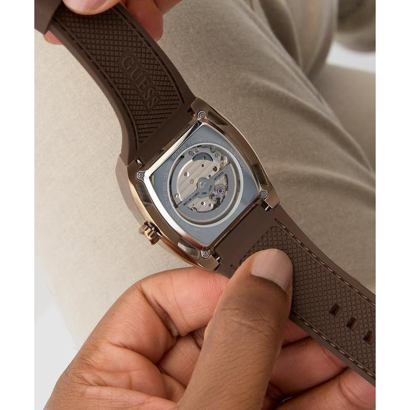 Guess Brown Coffee Automatic Luxury Watch