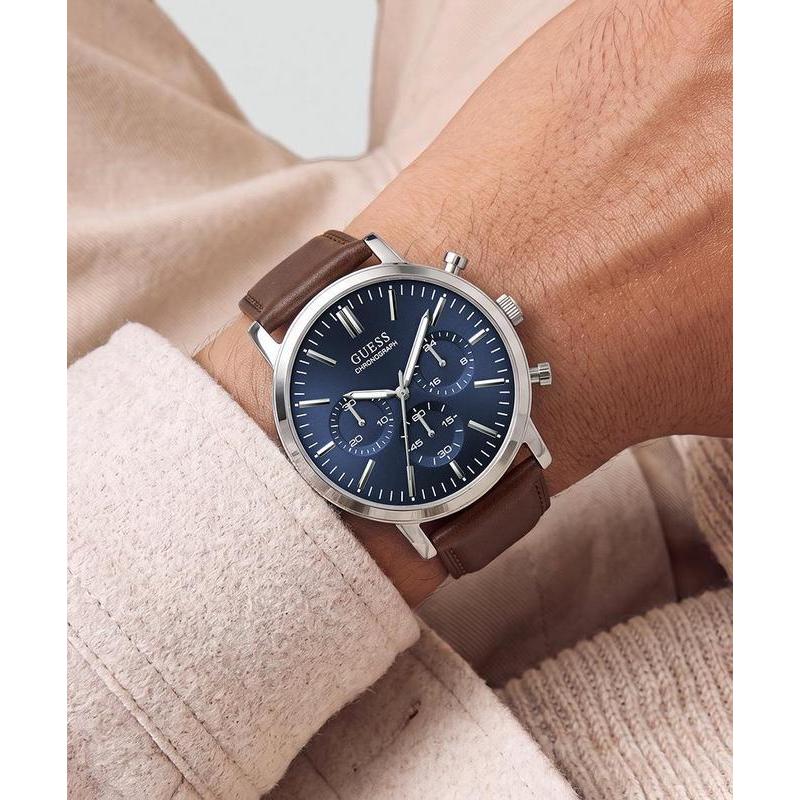 Guess Cassian Men's Chronograph Watch Silver