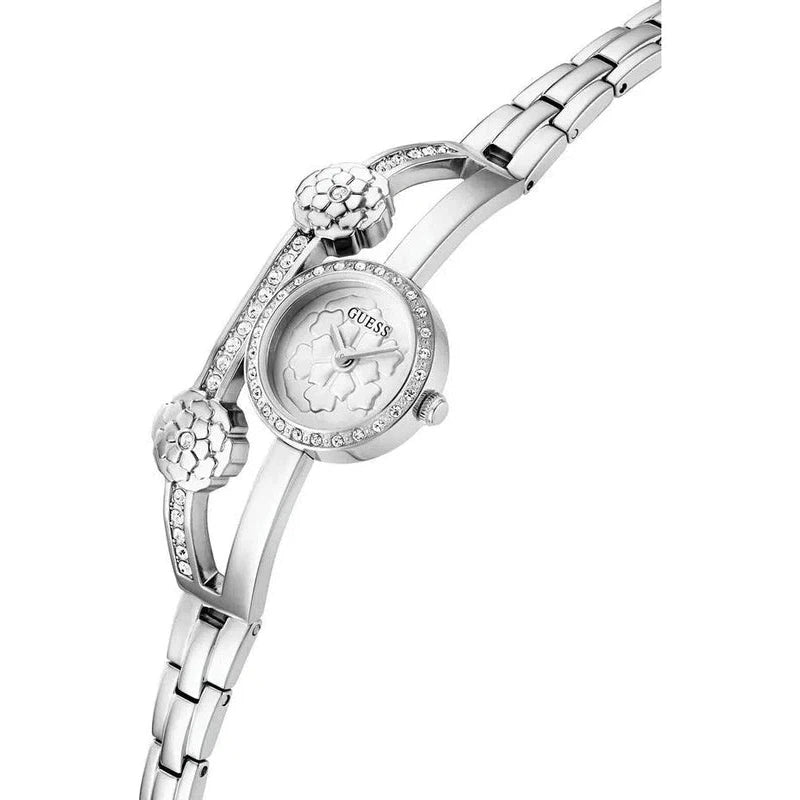 Guess Chloe Silver Dial Analogue Watch