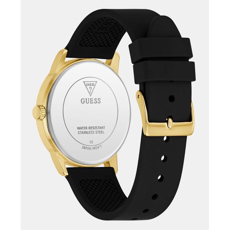 Guess Classic Black Gold Tone Analog Watch