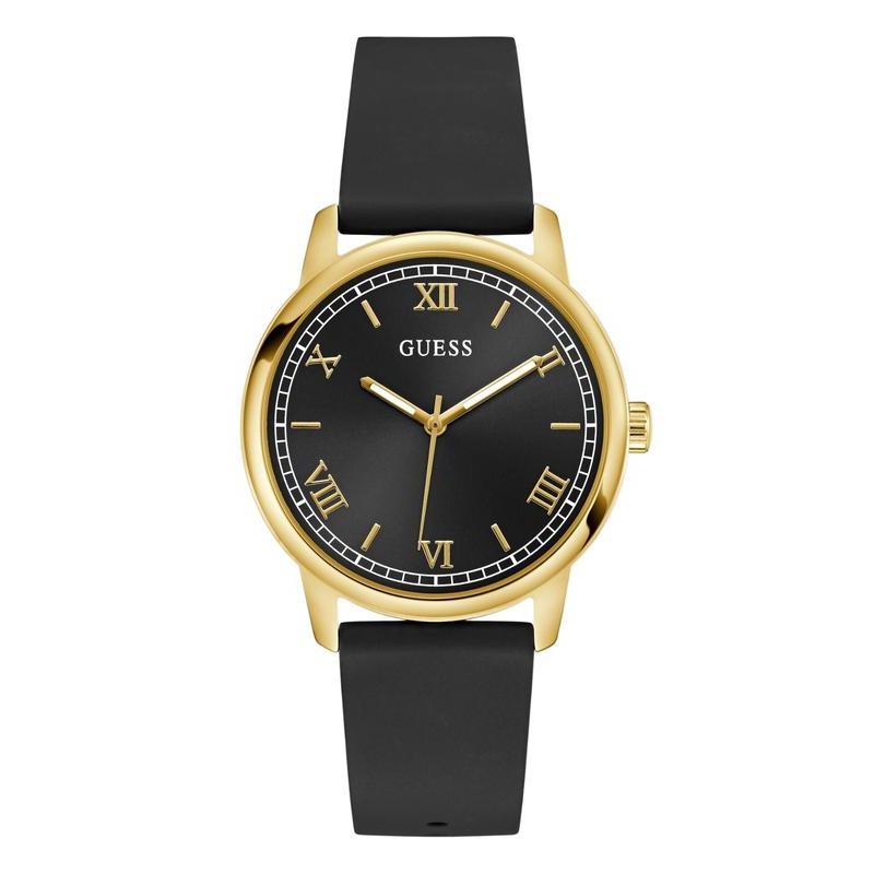 Guess Classic Black Gold Tone Analog Watch