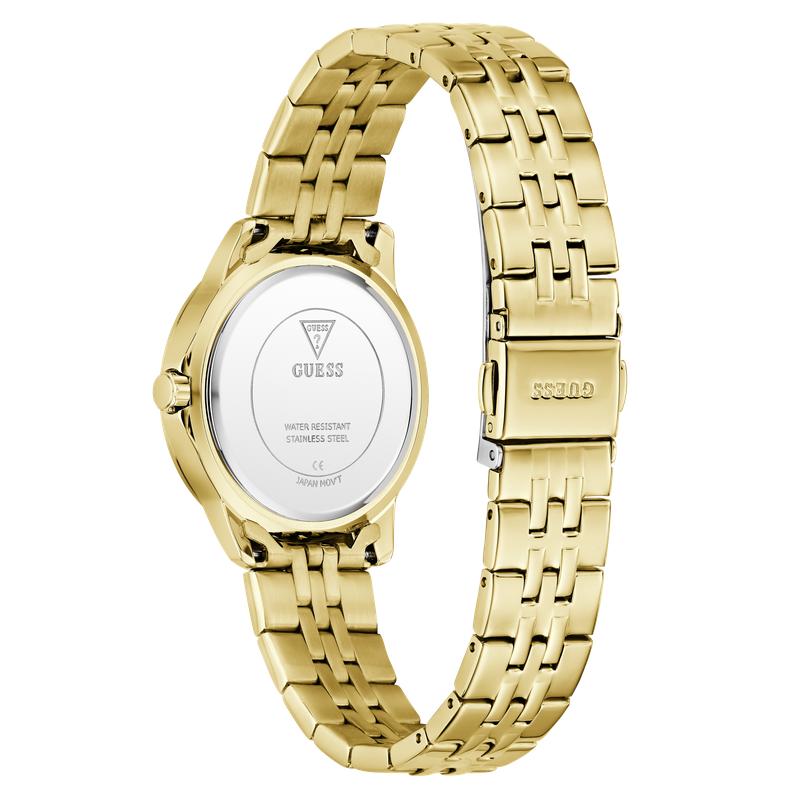 Guess Colette Gold Tone Ladies Analog Watch with Mother‑of‑Pearl Dial
