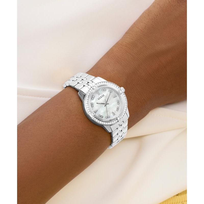 Guess Colette Silver Tone Analog Women's Watch