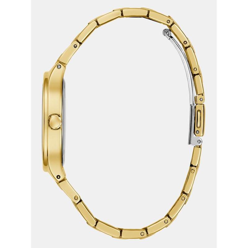 Guess Elegant Gold-Tone Crystal Embellished Analog Watch