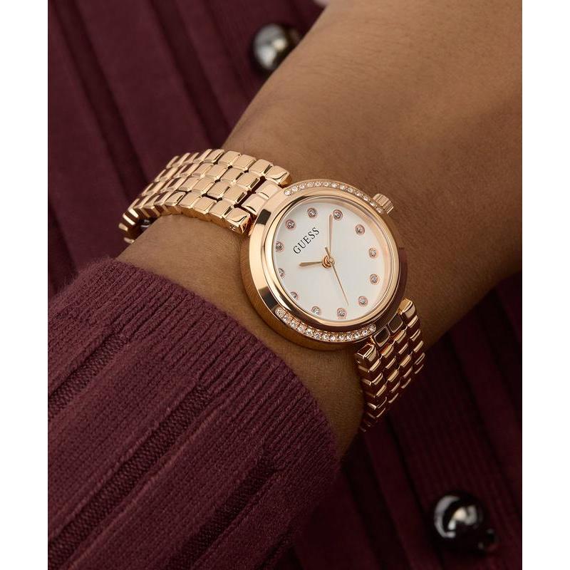 Guess Elegant Rose Gold Tone Analog Watch
