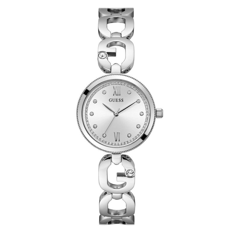 Guess Empower Silver Dial Analogue Watch