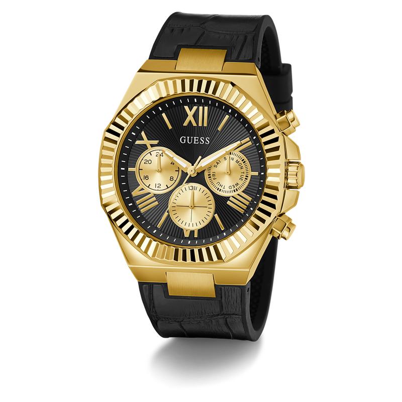 Guess Equity Black Gold Multifunction Watch