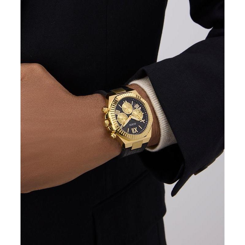 Guess Equity Black Gold Multifunction Watch