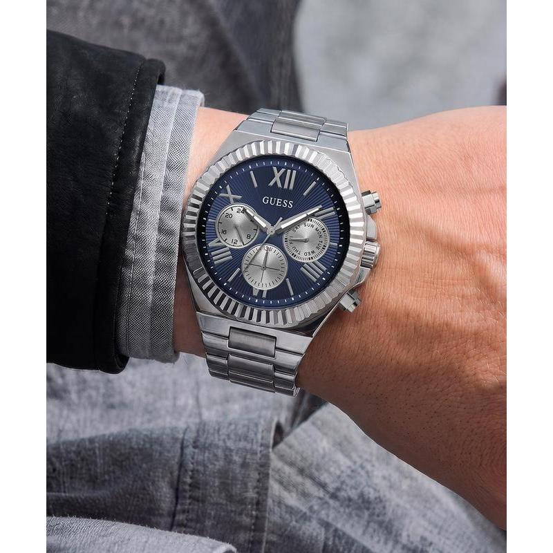 Guess Equity Men's Multifunction Watch Silver