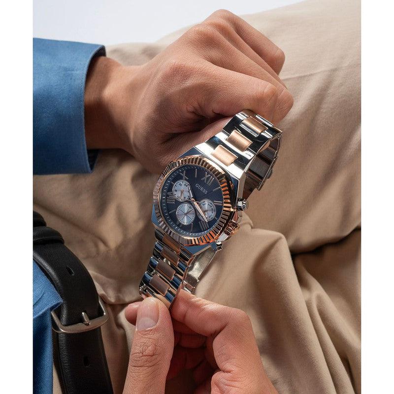 Guess Equity Navy Dial Multifunction Watch