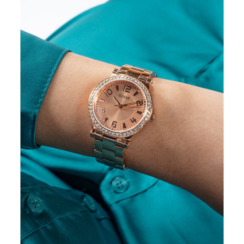 Guess Fawn Rose Gold Dial Analog Watch
