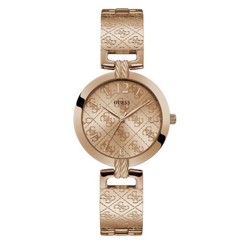 Guess G Luxe Ladies Dress Rose Gold/Bronze Analog Watch W1228L3