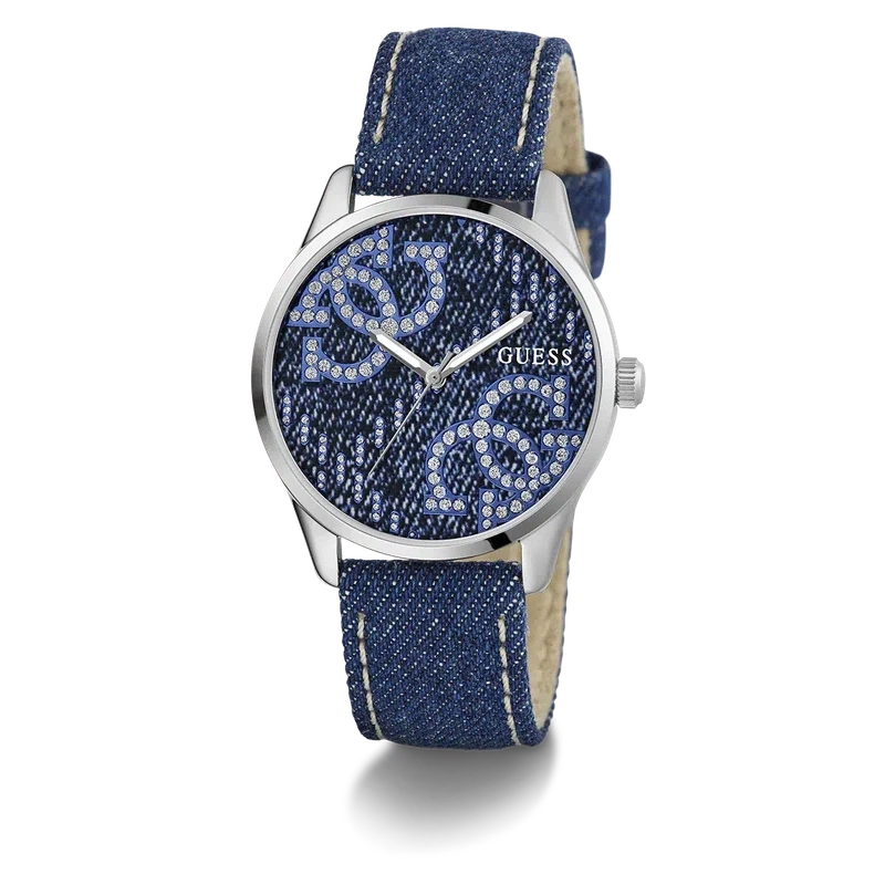 Guess G Stitch Blue Dial Analogue Watch