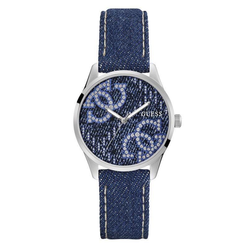 Guess G Stitch Blue Dial Analogue Watch