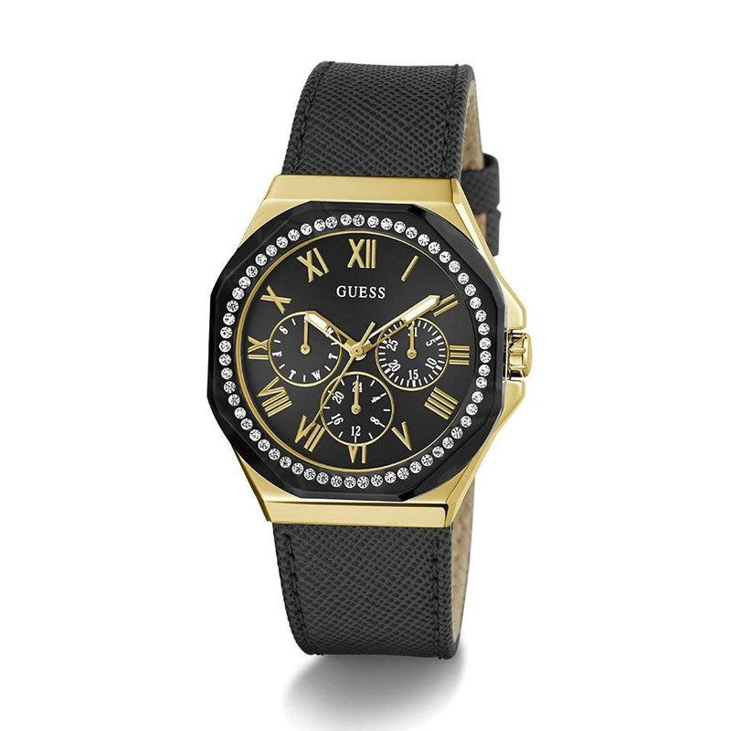 Guess Glaze Black Dial Multifunction Watch