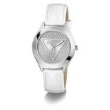 Guess Glitz Plaque Silver Dial Analogue Watch