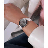 Guess Glitz Plaque Silver Dial Analogue Watch