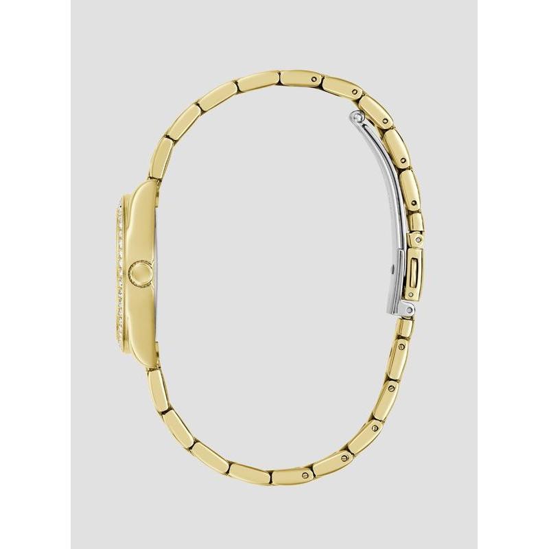 Guess Gold Mini Luna Women's Watch with Green Dial