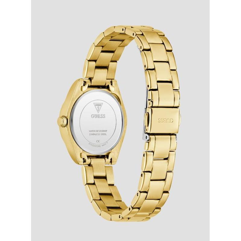Guess Gold Mini Luna Women's Watch with Green Dial