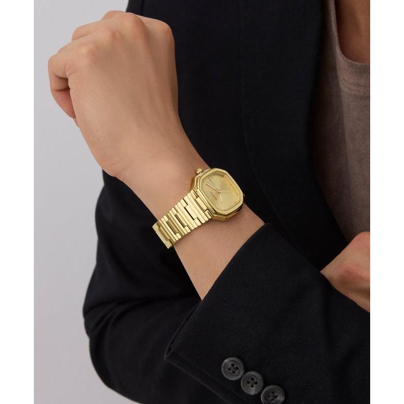 Guess Gold Tone Date Watch with Rectangular Dial