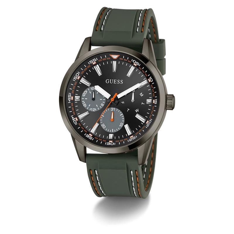 Guess Green Gunmetal Multi-Function Sport Stylish Watch