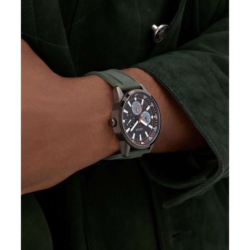 Guess Green Gunmetal Multi-Function Sport Stylish Watch