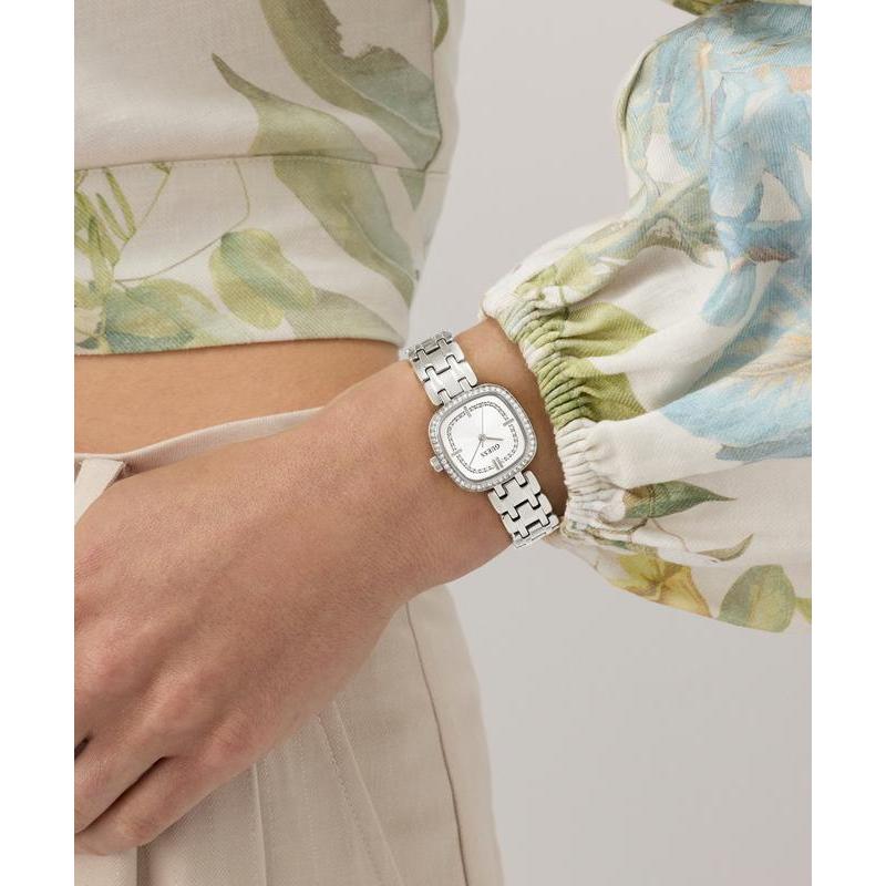 Guess Hazel Silver Tone Women's Analog Watch with Crystal Details