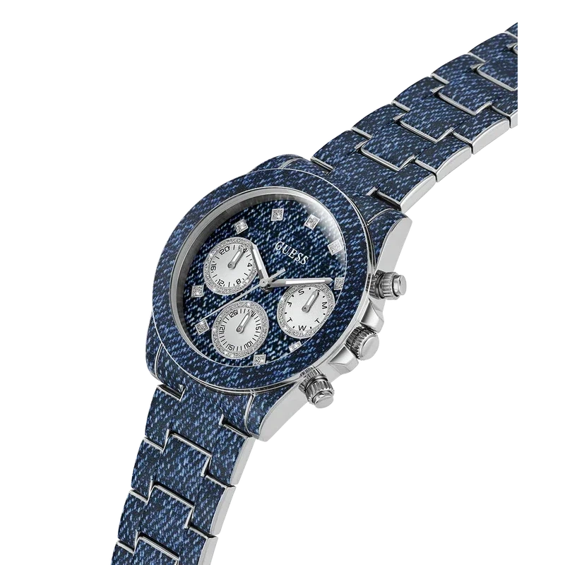 Guess Indigo Blue Dial Multifunction Watch