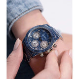 Guess Indigo Blue Dial Multifunction Watch