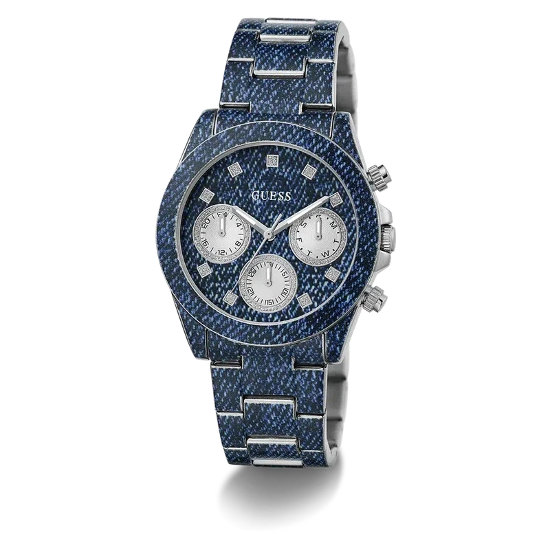 Guess Indigo Blue Dial Multifunction Watch