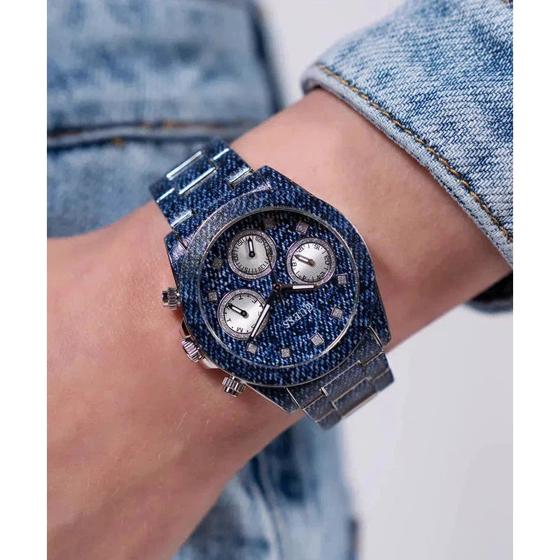 Guess Indigo Blue Dial Multifunction Watch