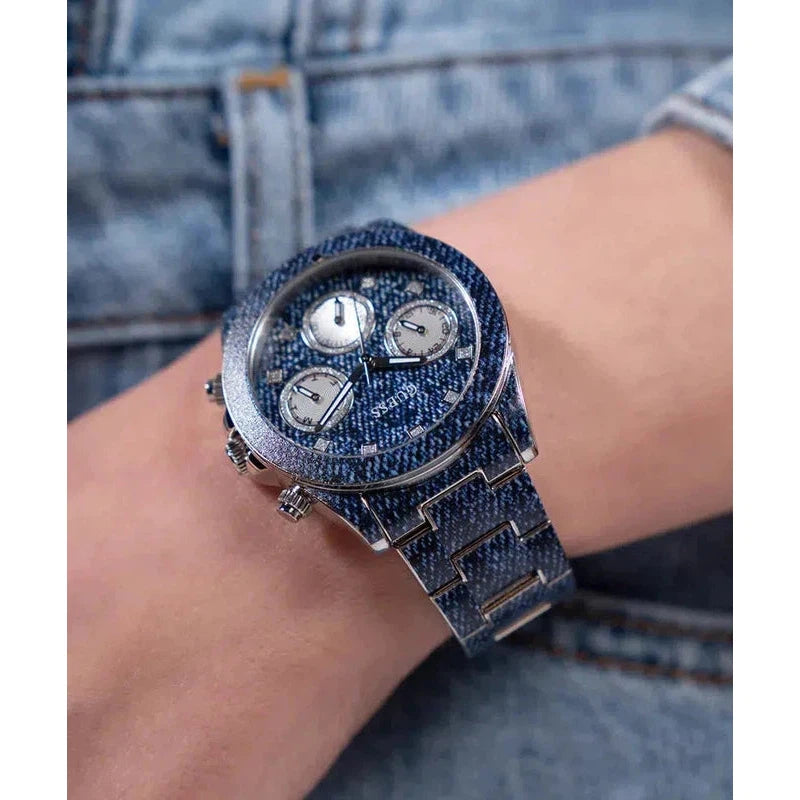 Guess Indigo Blue Dial Multifunction Watch