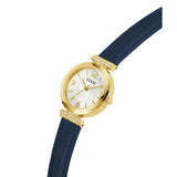 Guess Ladies Blue Gold Tone Analog Watch