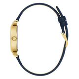 Guess Ladies Blue Gold Tone Analog Watch