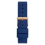 Guess Ladies Blue Rose Gold Tone Analog Watch