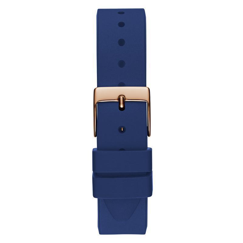 Guess Ladies Blue Rose Gold Tone Analog Watch