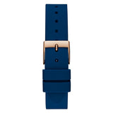 Guess Ladies Blue Rose Gold Tone Analog Watch