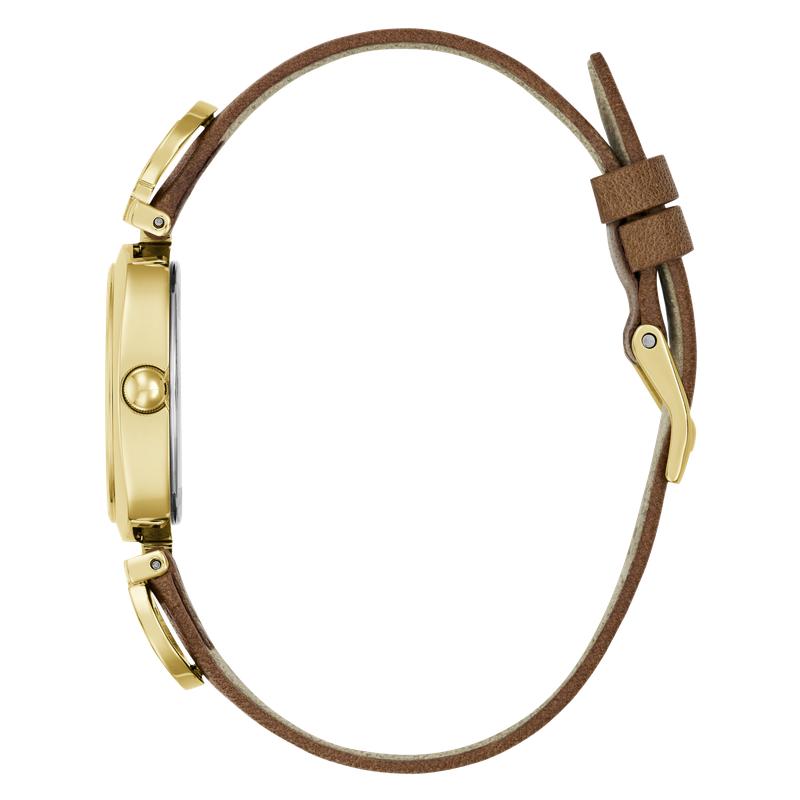 Guess Ladies Brown Gold Tone Analog Watch