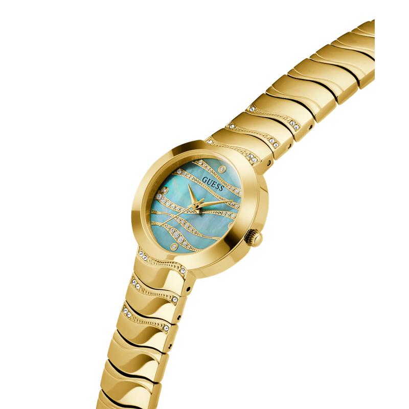 Guess Ladies Gold Tone Analog Watch