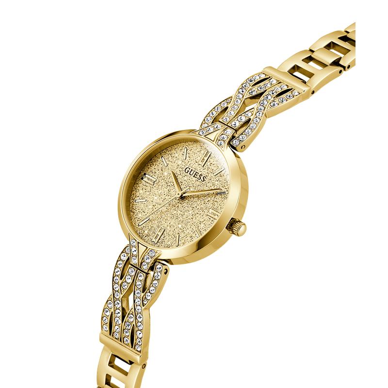 Guess Ladies Gold Tone Analog Watch