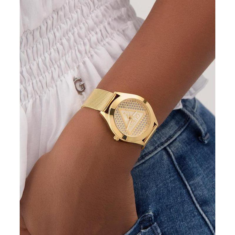 Guess Ladies Gold Tone Analog Watch