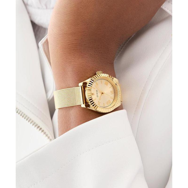 Guess Ladies Gold Tone Analog Watch