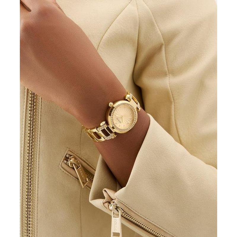 Guess Ladies Gold Tone Analog Watch