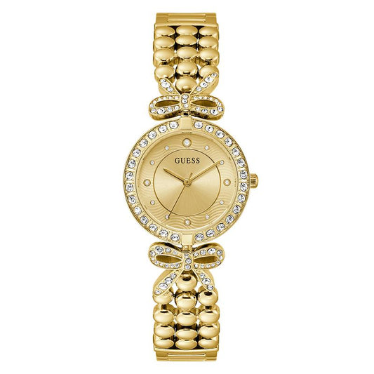 Guess Ladies Gold Tone Analog Watch