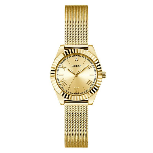 Guess Ladies Gold Tone Analog Watch