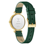 Guess Ladies Green Gold Tone Analog Watch